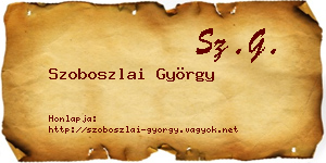 Szoboszlai György névjegykártya